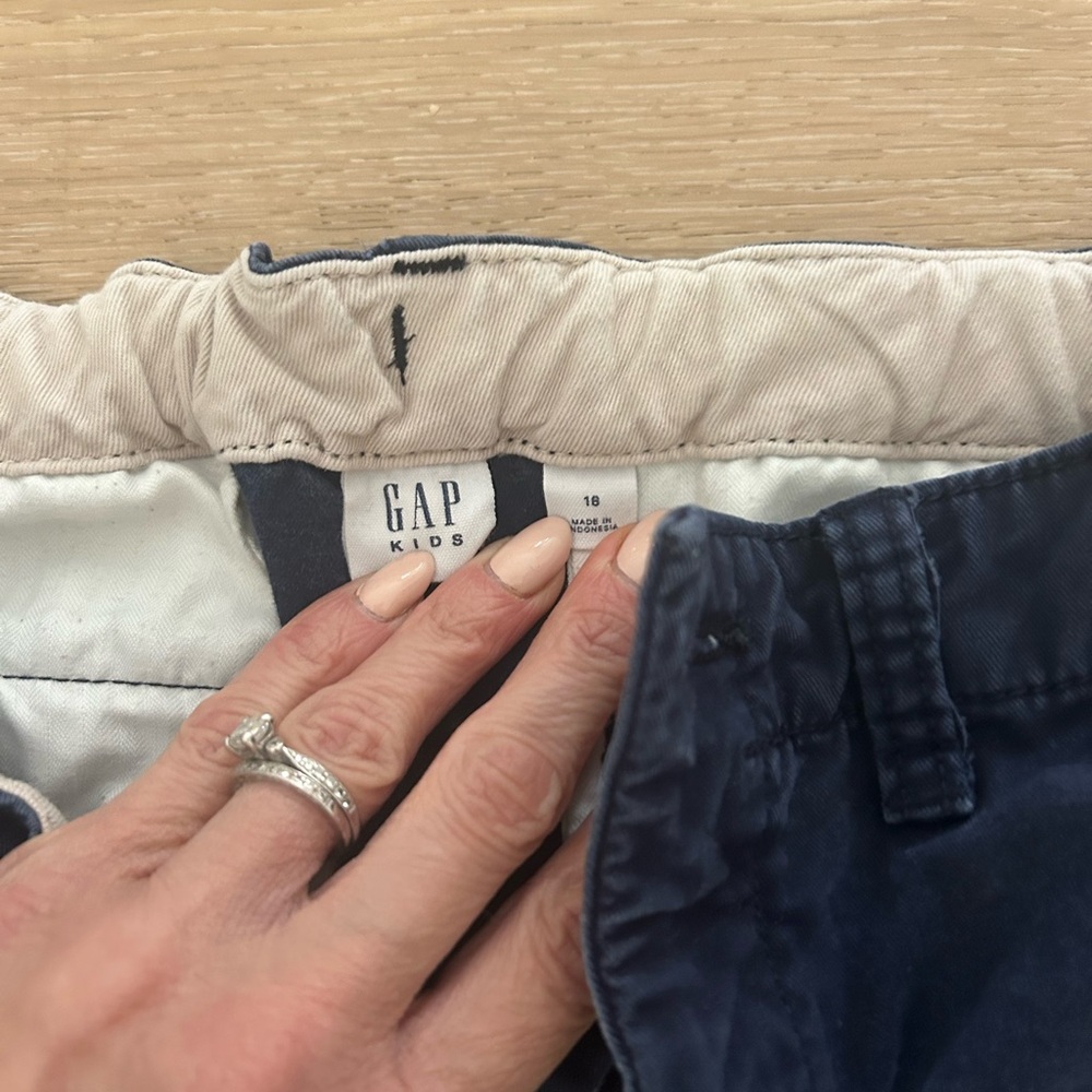 GAP Kids Navy Blue Chino Pants Size 18 - Picture 5 of 6
